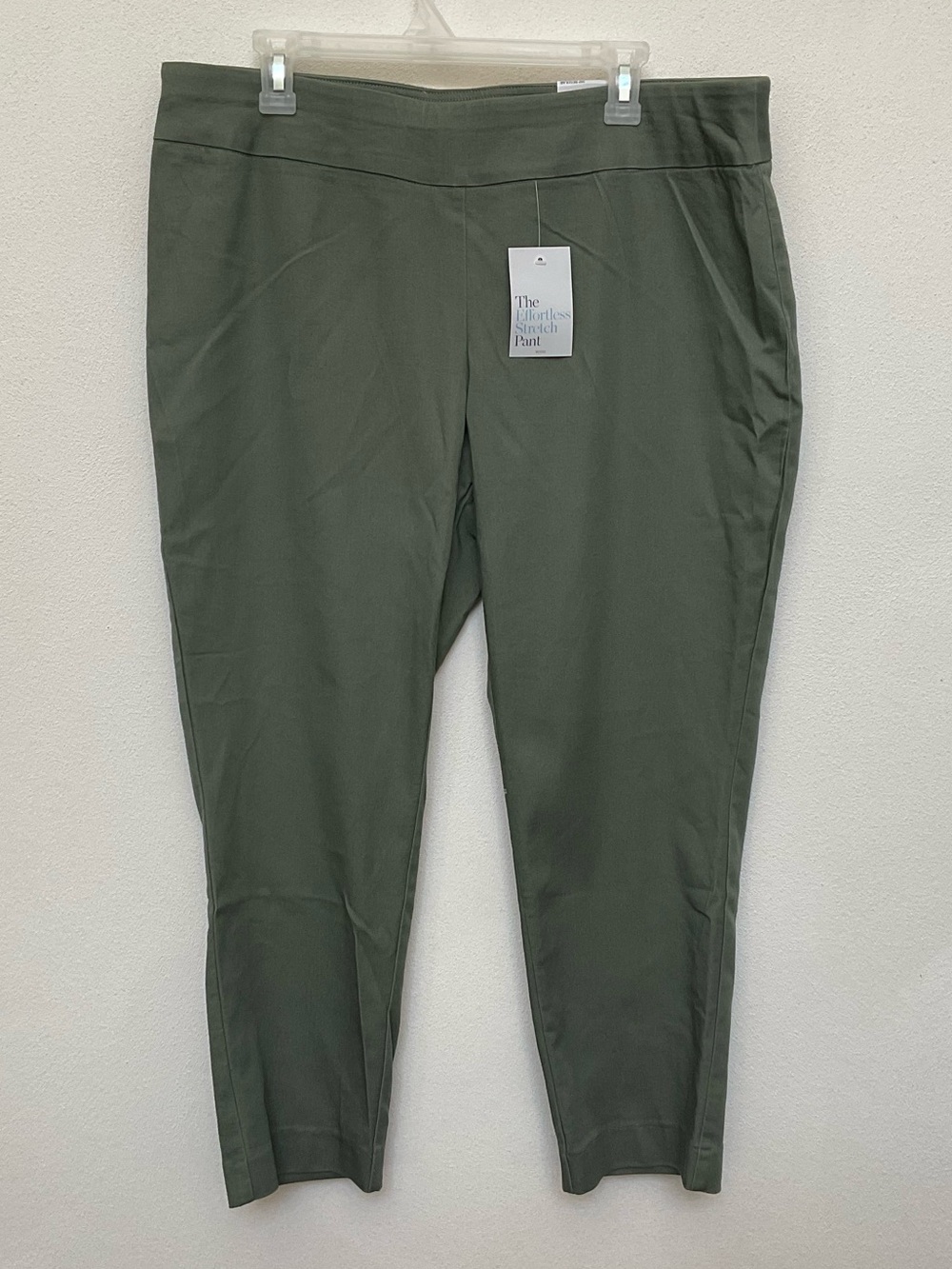 NWT Croft & Barrow Petite Sea Spray Straight Mid Rise Pull On Pants Size 18P